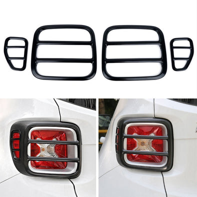 Black Metal Taillight Protector Cover for Jeep