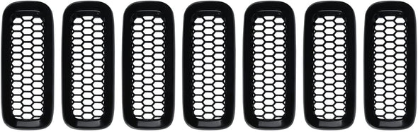 Front Grille Inserts Mesh Black for Jeep Renegade 2015 - 2018