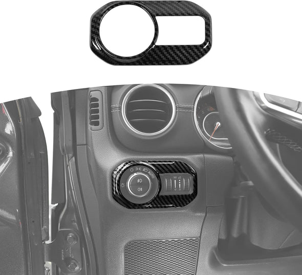 Cover Trim Headlight Switch Button Trim for Jeep Wrangler JL JLU, Gladiator JT 2018-2024