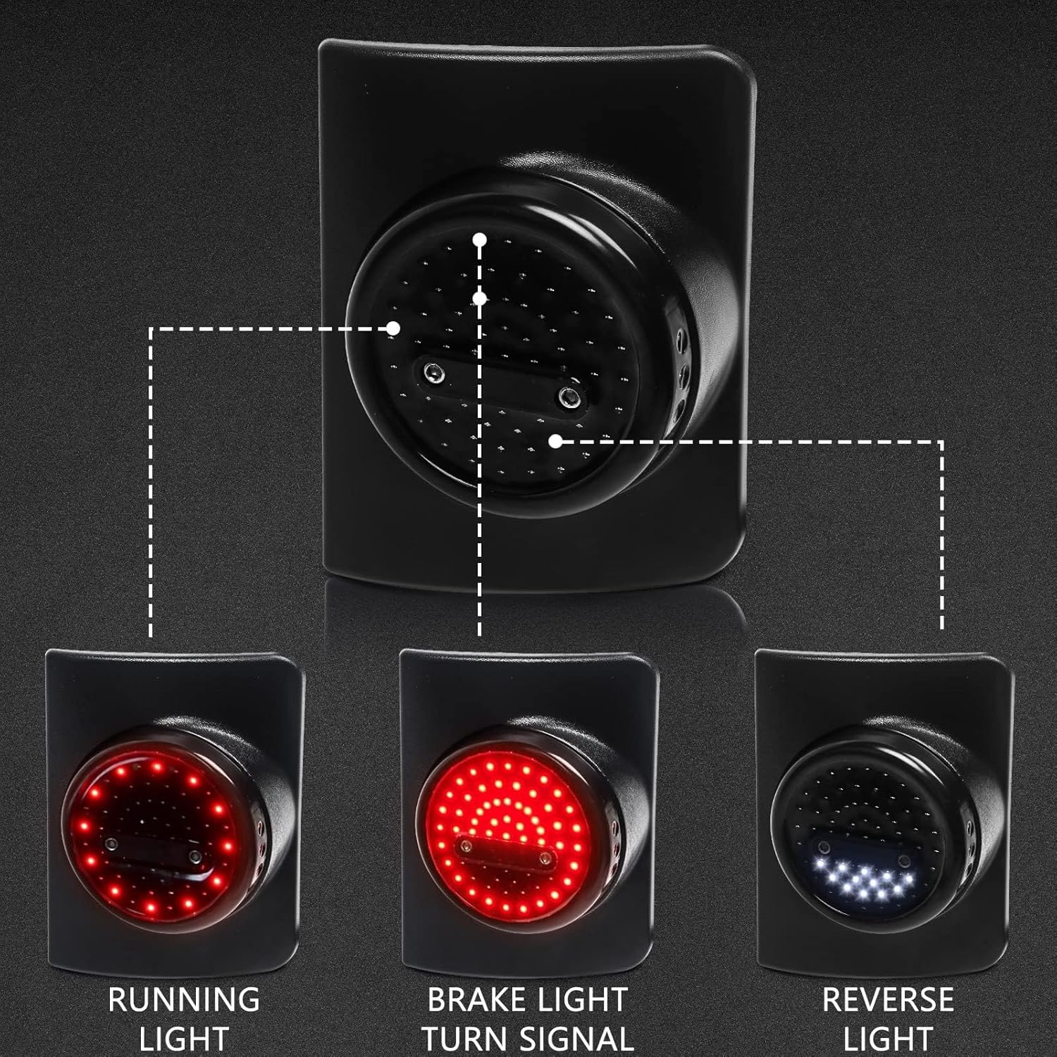 1 LED Tail Light Brake/Reverse/Turn/Running Lamp For Jeep Wrangler JK 2007-2018 1 LED Tail Light Brake/Reverse/Turn/Running Lamp For Jeep Wrangler JK 2007-2018