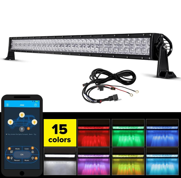 RGB Multi-Color LED Light Bar for Jeeps, Trucks & Cars