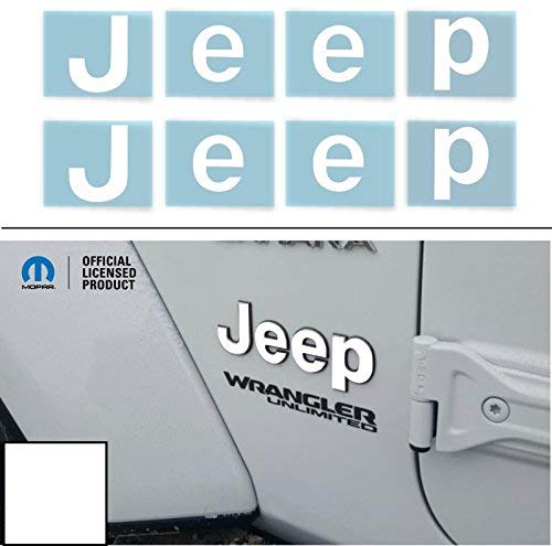 Jeep Fender Emblem Overlay Decal Stickers for Wrangler JL