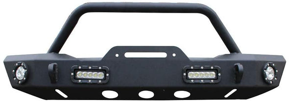 Front Bumper Protector for JL & JT w/ Led Lights + Winch Plate