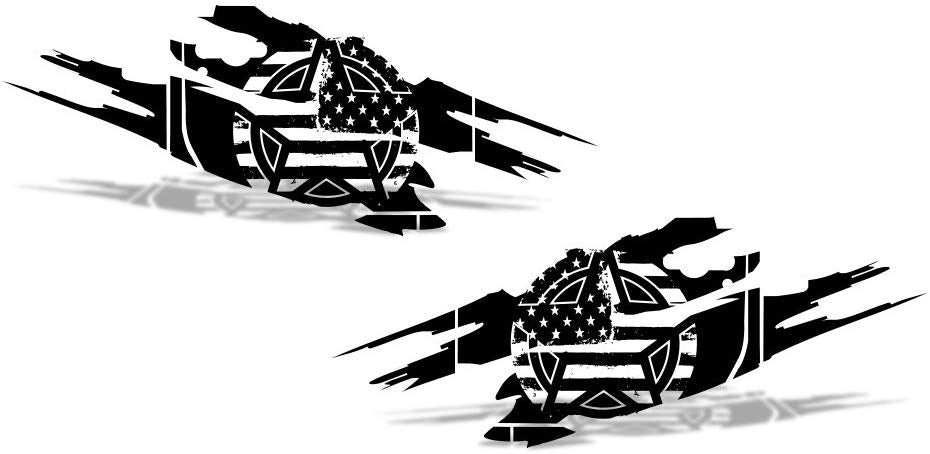 Autocollants Stickers - Army Star - Jeep Renegade - Noir Mat - Diamètre 20 cm - 2 Pièces - Auto Autocollants Stickers - Army Star - Jeep Renegade - Noir Mat - Diamètre 20 cm - 2 Pièces - Auto