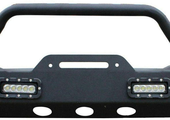 Front Bumper Protector for JL & JT w/ Led Lights + Winch Plate
