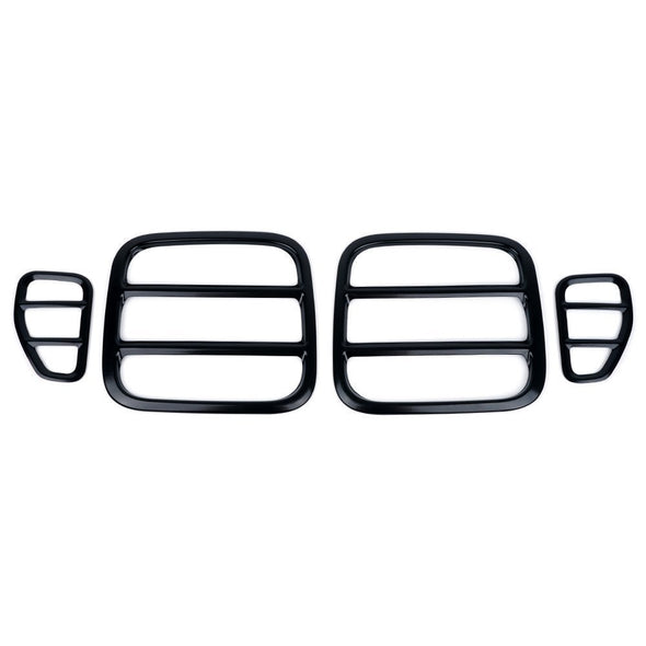 Black Metal Taillight Protector Cover for Jeep