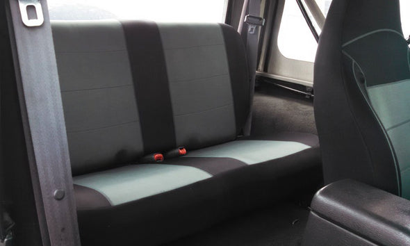 Gray & Black Neoprene Seat Cover Custom fits Jeep Wrangler TJ/LJ 2003-06 Full Set