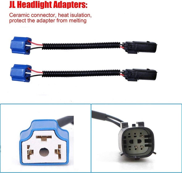 High-Performance 7" RGB LED Headlights with Jeep Wrangler JL Adapter