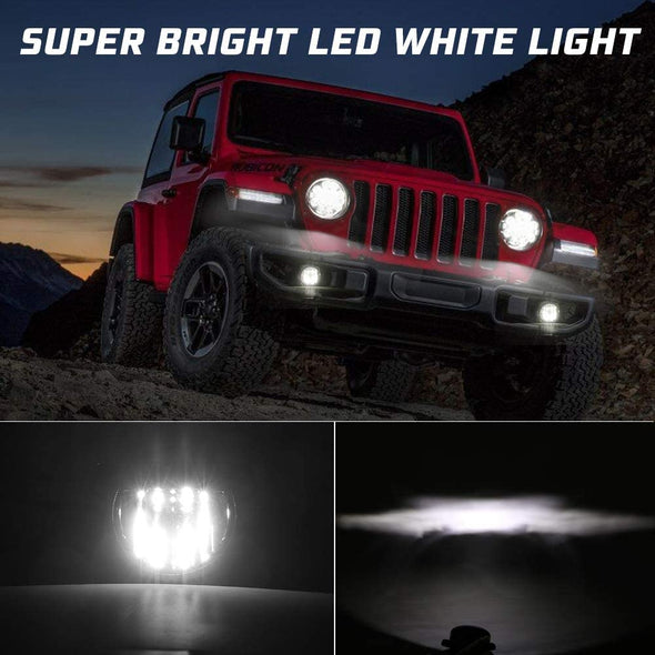 Upgraded LED Fog Lights for Jeep Wrangler JL/JT
