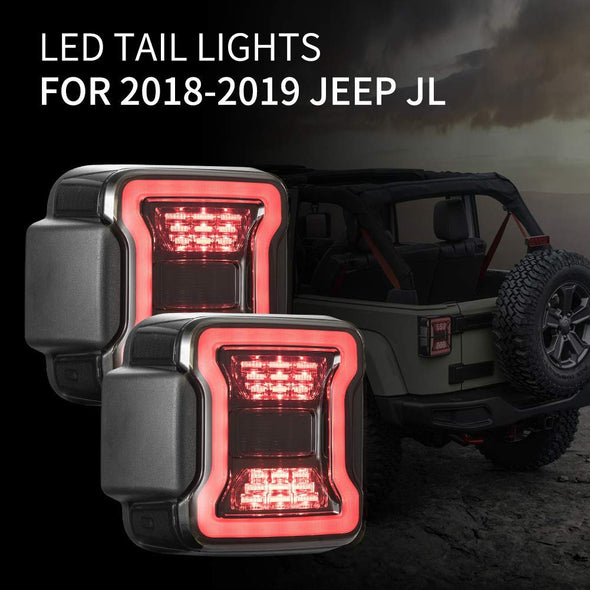 Jeep Wrangler JL LED Tail Lights Smoked for 18-19