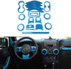 Full Set Interior Decoration Trim Kit for Jeep Wrangler JK JKU 2011-2018 (INDIAN TURQUOISE)