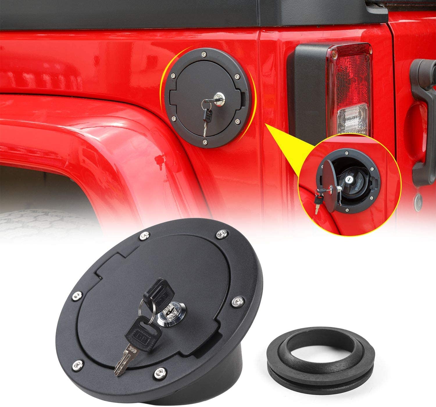 RedRock Fuel Filler Door Cover; Matte Black (18-25 Jeep Wrangler JL) – RedRock 4x4 RedRock Fuel Filler Door Cover; Matte Black (18-25 Jeep Wrangler JL) – RedRock 4x4