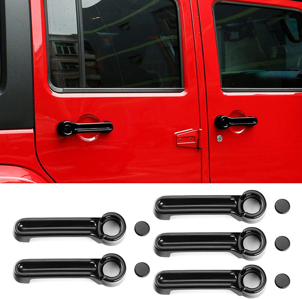 Door Grab Handle Inserts & Tailgate Handle Cover Kit for Jeep Wrangler JK