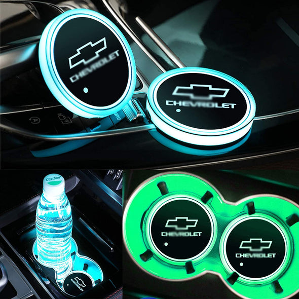 LED Car Cup Holder Lights 7 Colors Changing