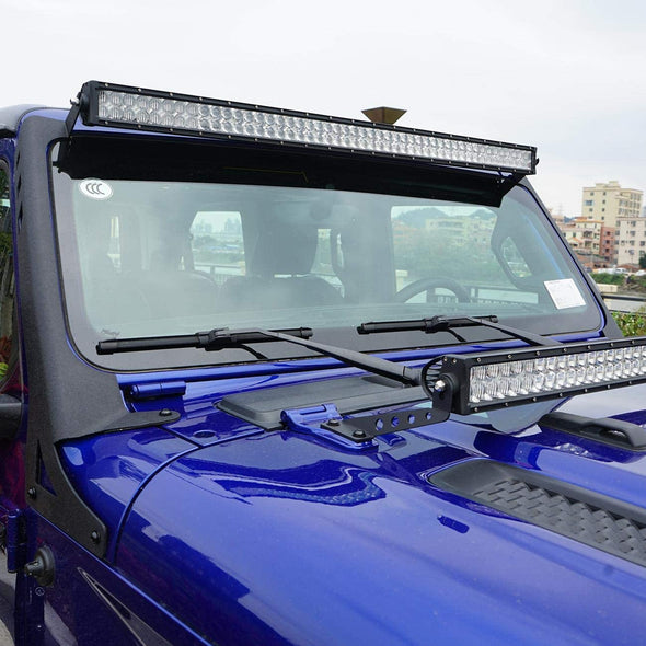 LED Light Bar Windshield Mounting Brackets for Jeep JL/JT