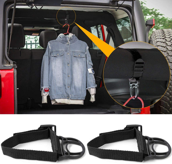 2PCS Roll Bar Coat Hanger Clothes Hook for all Jeep Wrangler