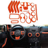 Full Set Interior Decoration Trim Kit for Jeep Wrangler JK JKU 2011-2018 (ORANGE)