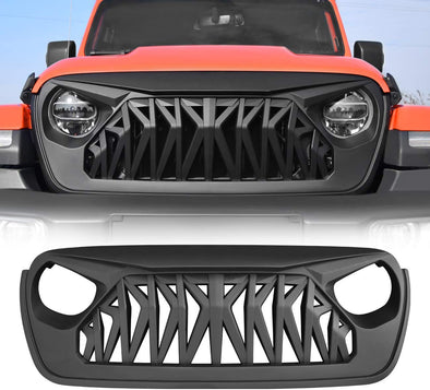 Matte Black Front Shark Grill Cover for Jeep JL/JT