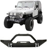 Rear Bumper w/ 2 Square LED Lights & 2 Hitch Receiver for 87-06