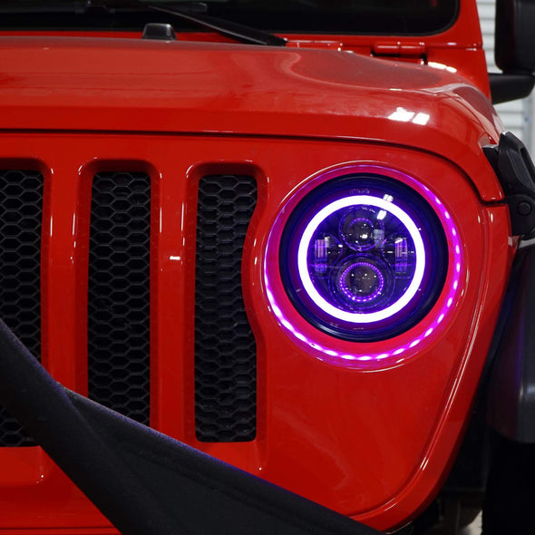 LED RGB Color Changing Headlights Jeep JL 2018+