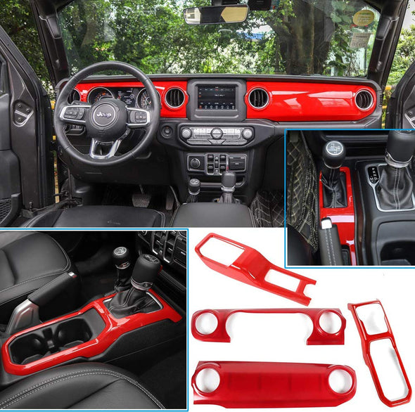 PINK Car Interior Accessories Decoration Cover Trim Kit Fit for Jeep  Renegade