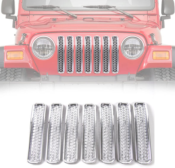 Front Grill Inserts for 1997-2006 Jeep Wrangler TJ