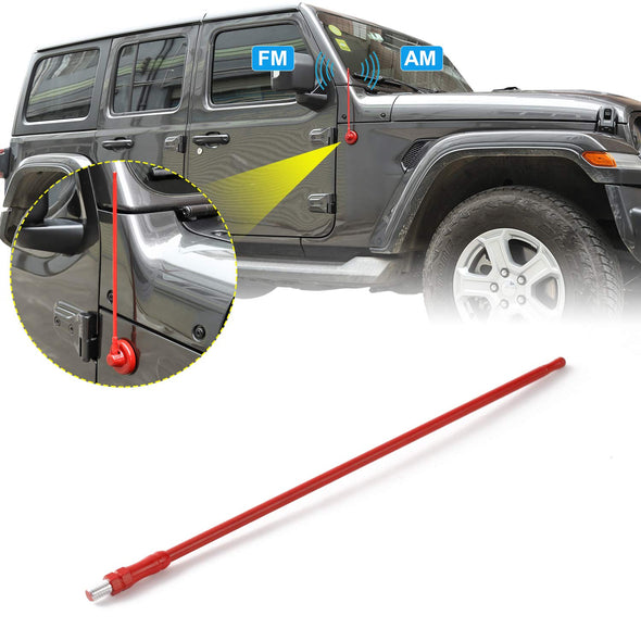 Red 13Inch Antenna Replacement JK JL