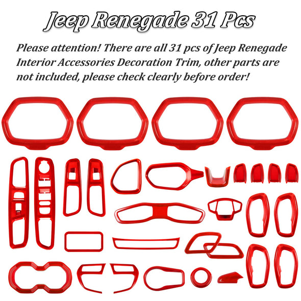 Full Set Trim Kit for Jeep Renegade 2015-2020