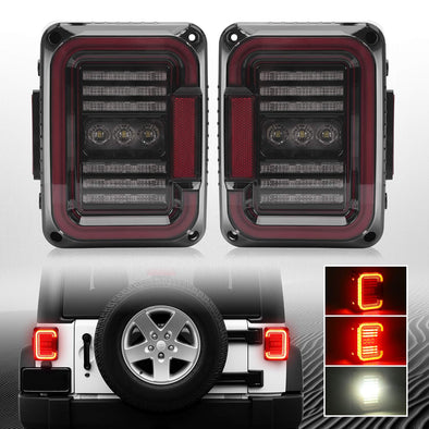 DOT Approved LED Tail Lights for 2007-2017 Jeep Wrangler JK