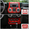 Center Console Cover & Air Conditioning Switch Cover (RED) with details of cover