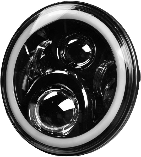 RGB Halo LED Headlights with Mounting Brackets for Jeep JL