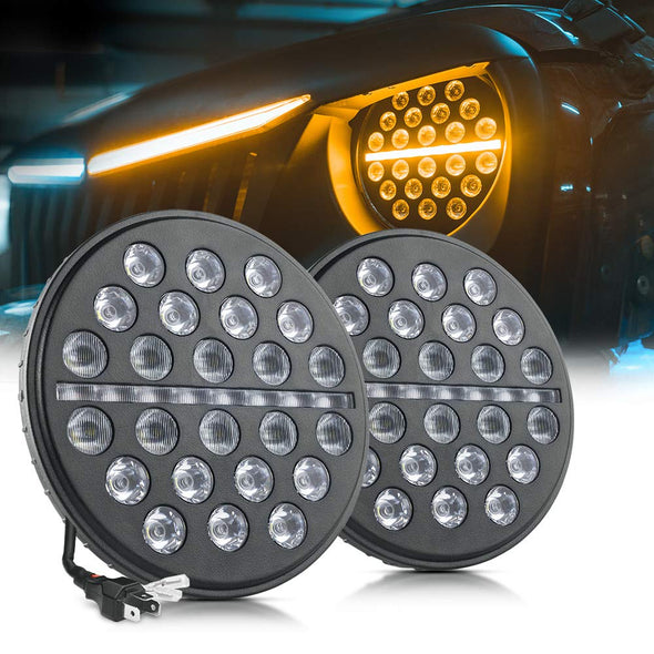 7-Inch LED Headlights with Turn Signal