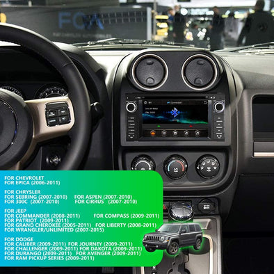 Car Monitor for Jeep Wrangler JK & JKU 2007 - 2015