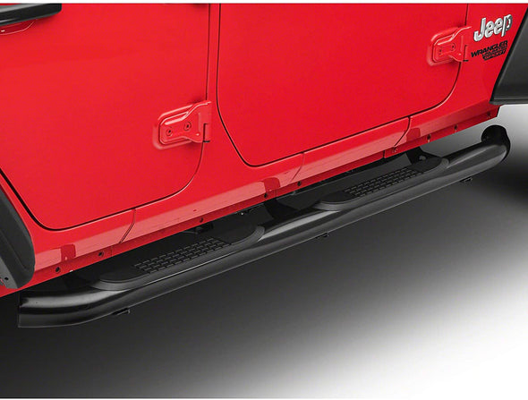 3" Round Curved Side Step Bars for Jeep JL