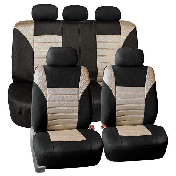 Jeep and Truck Seat Cover (Premium 3D Air mesh Design Airbag and Rear Split Bench Compatible)