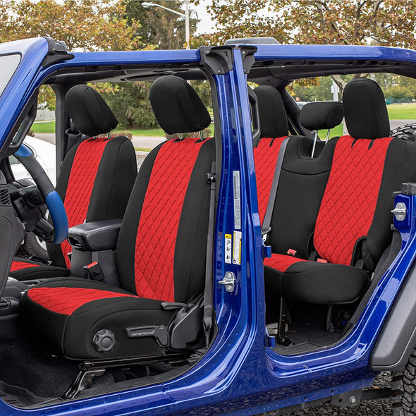 Neoprene Custom Fit Seat Covers for 2018-2022 Jeep Wrangler JL & Jeep Gladiator JT (Waterproof)