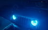 Halo LED Headlights Color Changing RGB for Jeep Wrangler (BLUE)