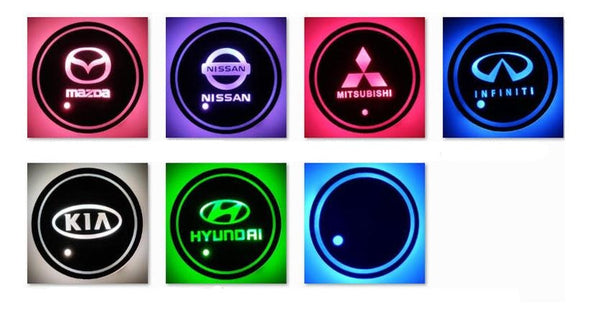 LED Car Cup Holder Lights 7 Colors Changing