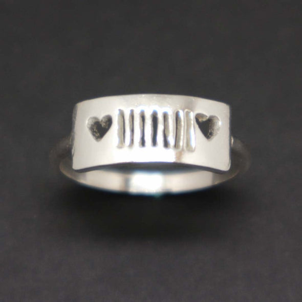 Sterling & Heart Silver Jeep Ring