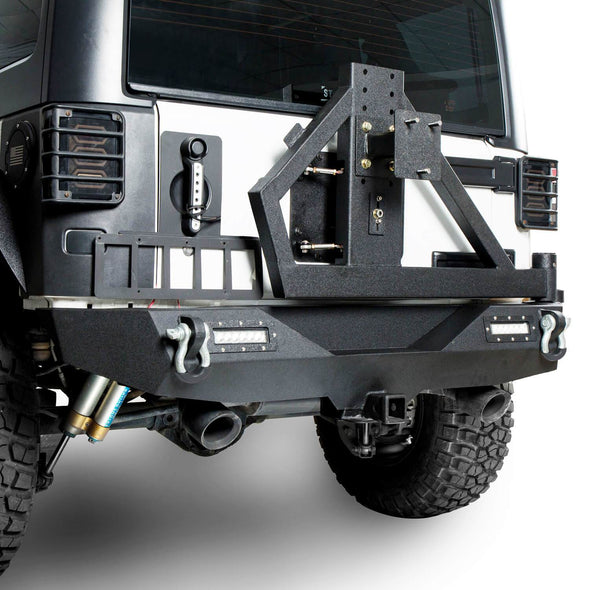 Trail Rear Bumper w/Tire Carrier & LED Floodlights