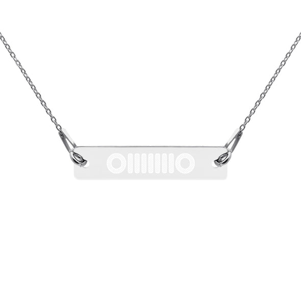 Jeep Engraved Silver Bar Chain Necklace Jeep Necklace