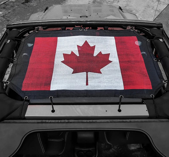 Sunshade 2 Door for Jeep Wrangler JK 2007-2018 (Canadian flag)