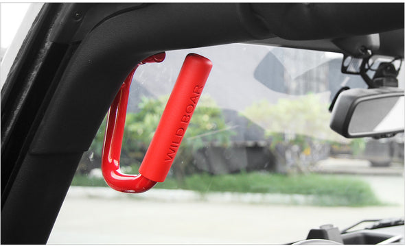 Jeep wrangler JK 2007-2018 Rear Grab Handle on Jeep (RED FRONT) 