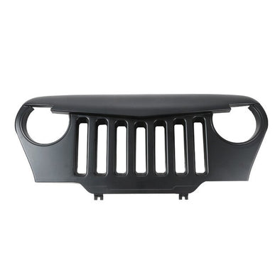 Angry Bird Grille Front Overlay Matte Black For Jeep Wrangler TJ 1997-2006