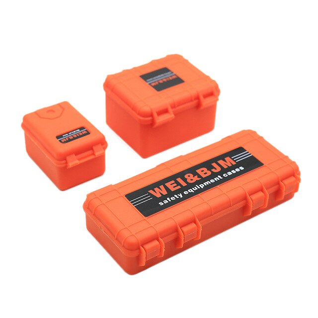 3Pcs Plastic Rc Car Storage Box 1:10 Orange - Main Image