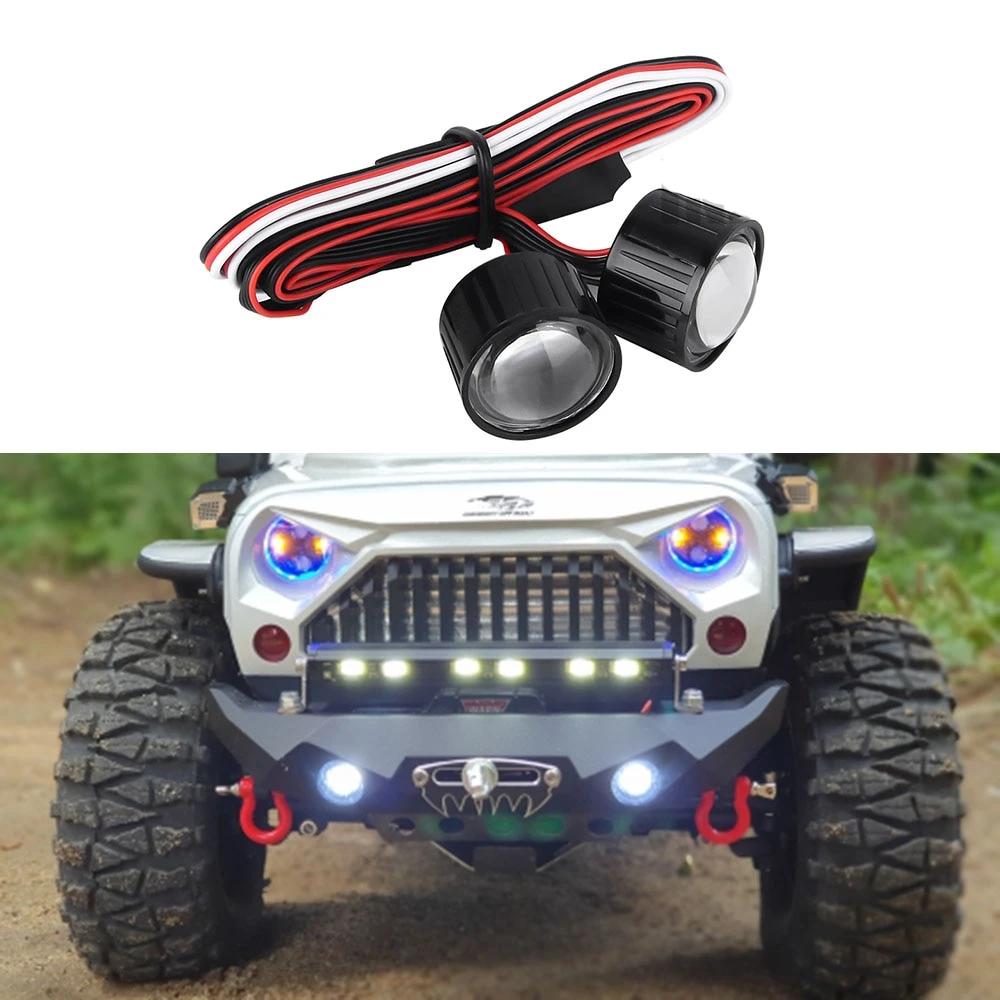 Hobby Led Headlights 22mm Multifunction RC Car LED Headlight for 1:10 RC Jeep and Trucks ...