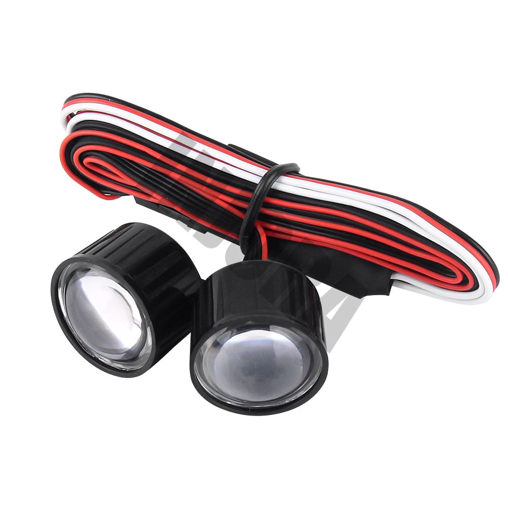 Hobby Led Headlights 22mm Multifunction RC Car LED Headlight for 1:10 RC Jeep and Trucks ...