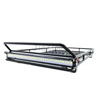 Metal Roof Rack with 36 LED light Bar For 1/10 RC Cherokee Wrangler