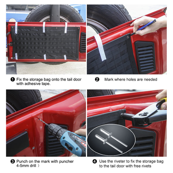 Jeep Wrangler JK JL 2007-2018 Door Storage Bags