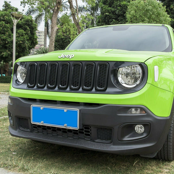 Front Grille Inserts Mesh Black for Jeep Renegade 2015 - 2018